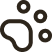 white pawprint icon